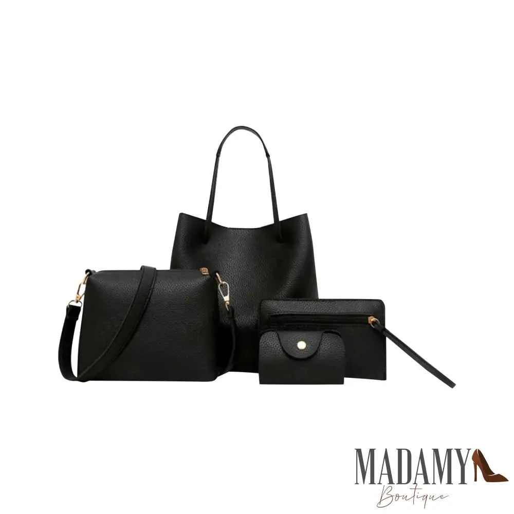 4 Pieces Women Bags Set Stylish Female Wallet Pu Leather Shoulder Messenger Tote Bag Fashion Decor Accessory Bags Women
