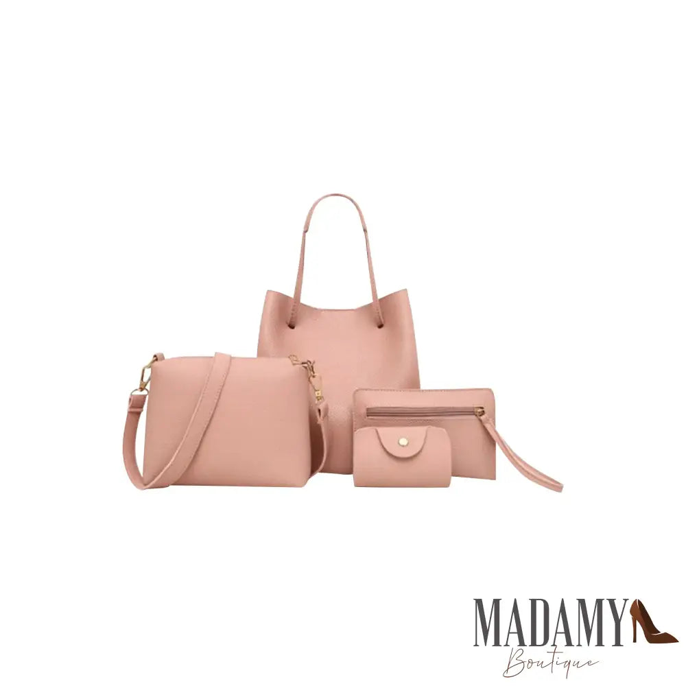 4 Pieces Women Bags Set Stylish Female Wallet Pu Leather Shoulder Messenger Tote Bag Fashion Decor Accessory Bags Women