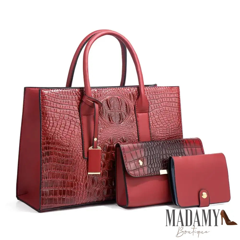 TRAVEASY 2024 New Crocodile Pattern Handbag Women PU Leather Vintage Style Shoulder Bag Large Capacity Laides Hand Bags