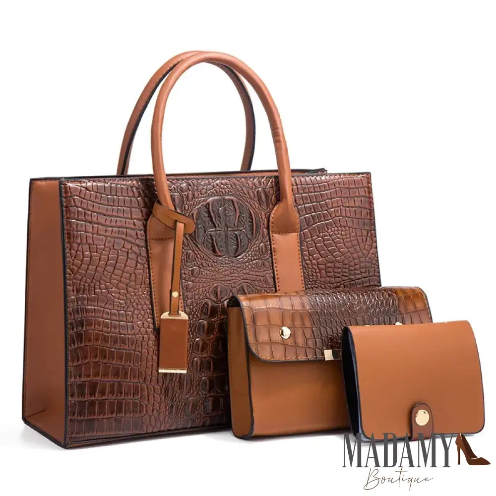 TRAVEASY 2024 New Crocodile Pattern Handbag Women PU Leather Vintage Style Shoulder Bag Large Capacity Laides Hand Bags