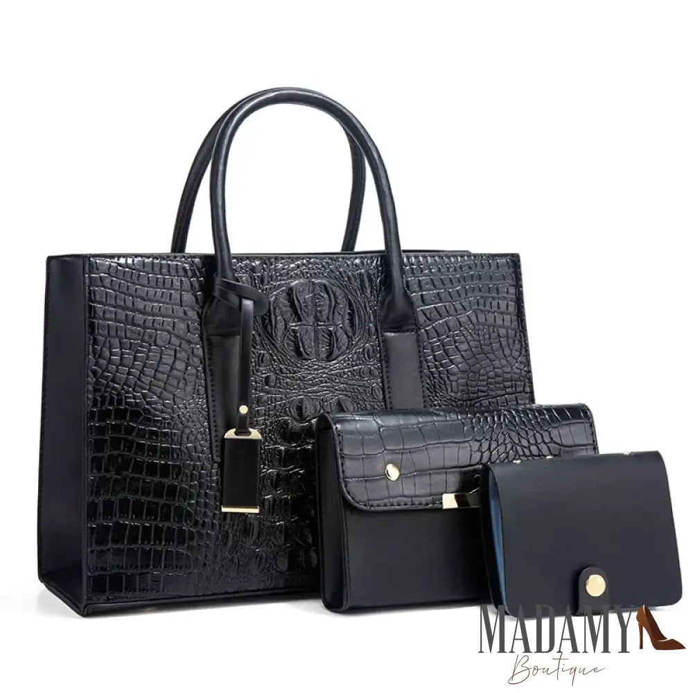 TRAVEASY 2024 New Crocodile Pattern Handbag Women PU Leather Vintage Style Shoulder Bag Large Capacity Laides Hand Bags