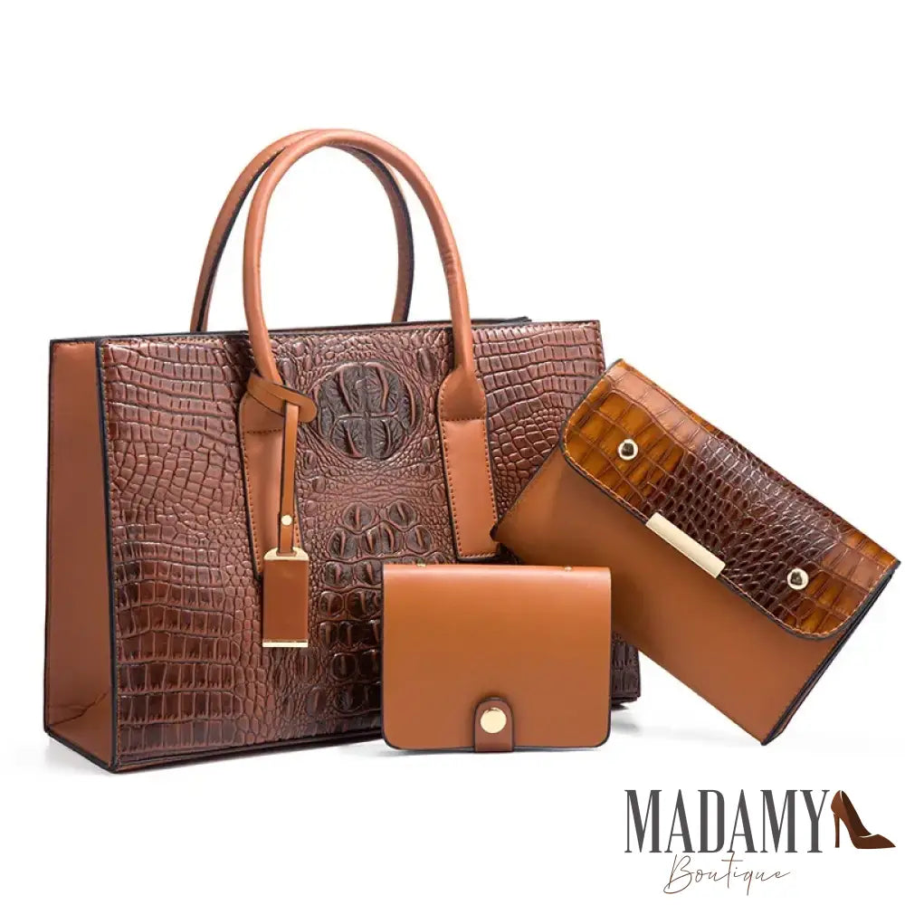 TRAVEASY 2024 New Crocodile Pattern Handbag Women PU Leather Vintage Style Shoulder Bag Large Capacity Laides Hand Bags