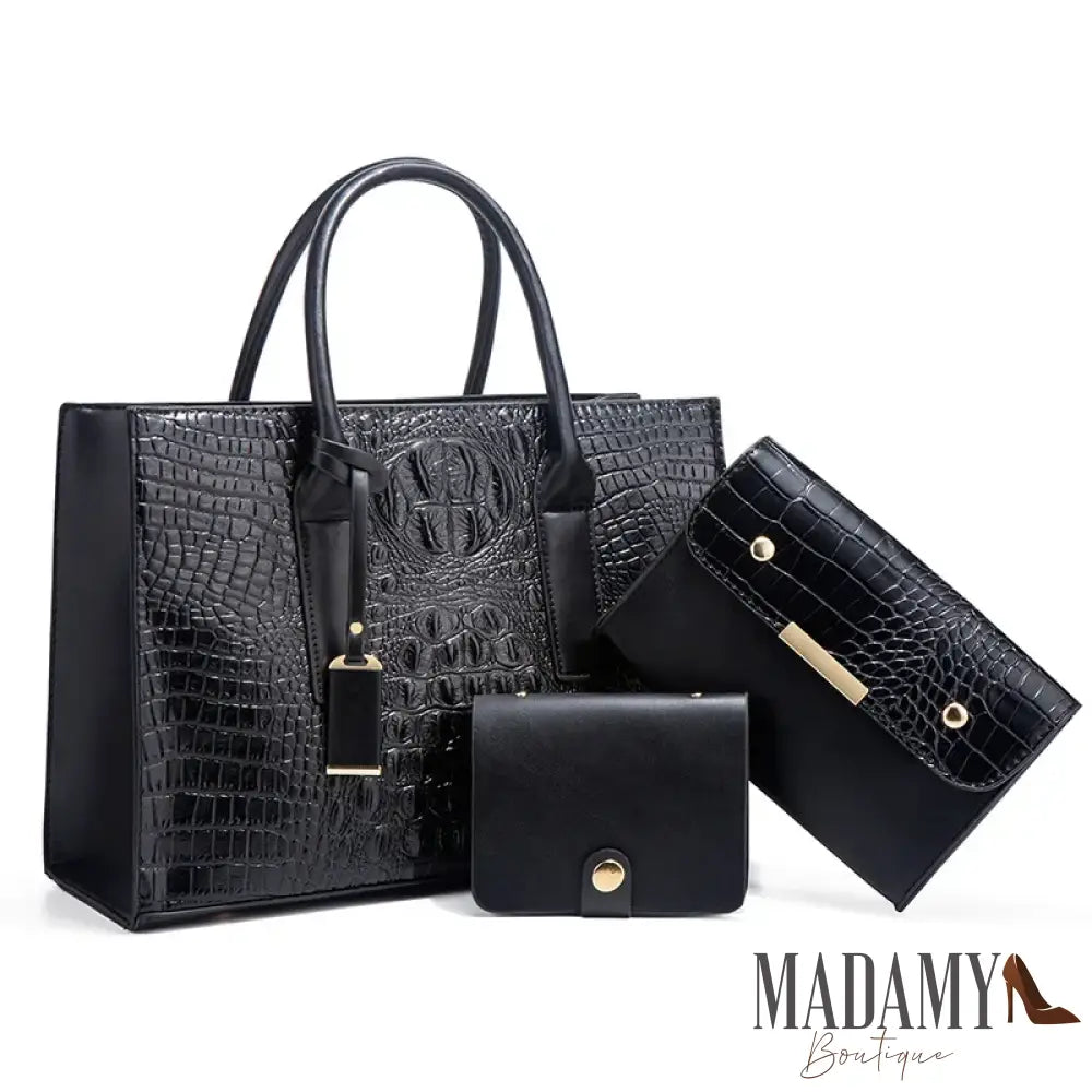 TRAVEASY 2024 New Crocodile Pattern Handbag Women PU Leather Vintage Style Shoulder Bag Large Capacity Laides Hand Bags
