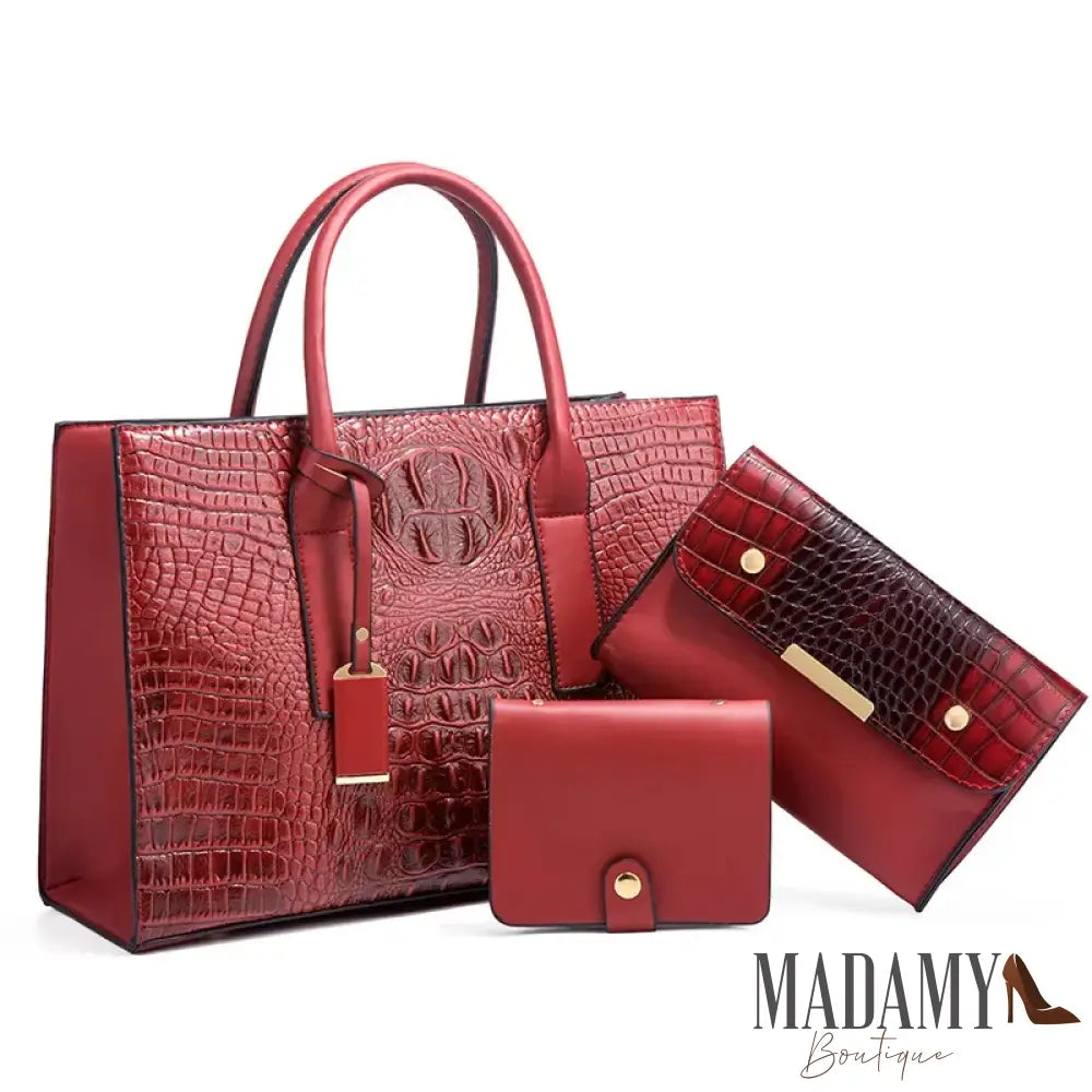 TRAVEASY 2024 New Crocodile Pattern Handbag Women PU Leather Vintage Style Shoulder Bag Large Capacity Laides Hand Bags