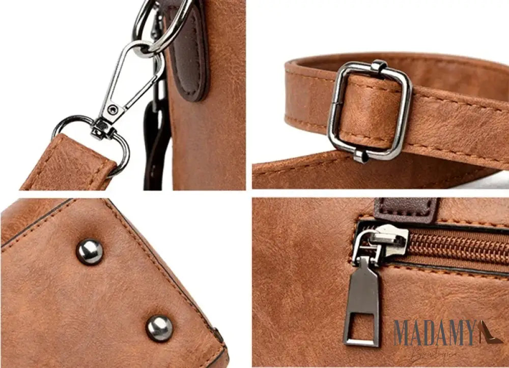Female Composite Shoulder Bags 4 Pieces/set Luxury Handbags Women Vintage PU Leather Bags Tassel Designer Messenger Bags