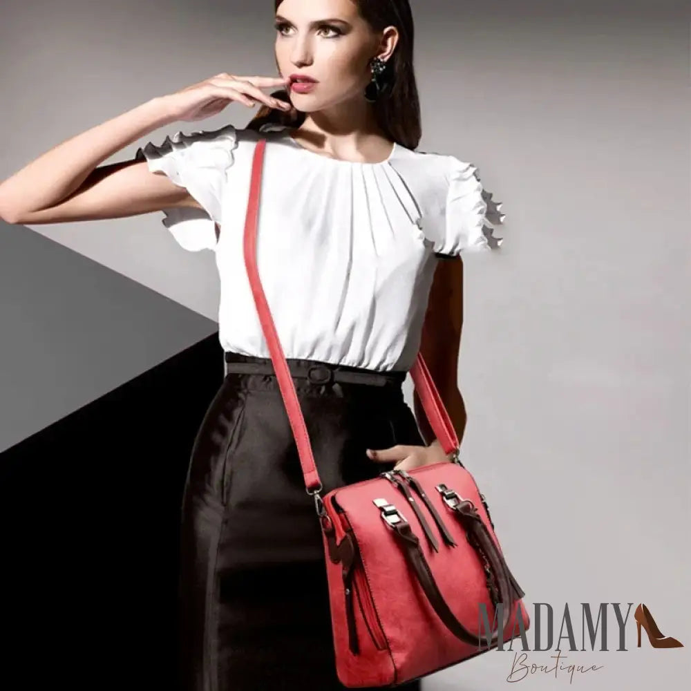 Female Composite Shoulder Bags 4 Pieces/set Luxury Handbags Women Vintage PU Leather Bags Tassel Designer Messenger Bags