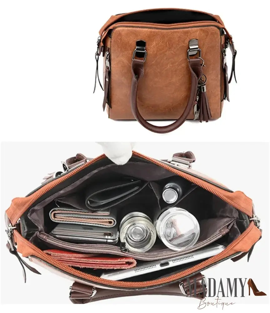 Female Composite Shoulder Bags 4 Pieces/set Luxury Handbags Women Vintage PU Leather Bags Tassel Designer Messenger Bags