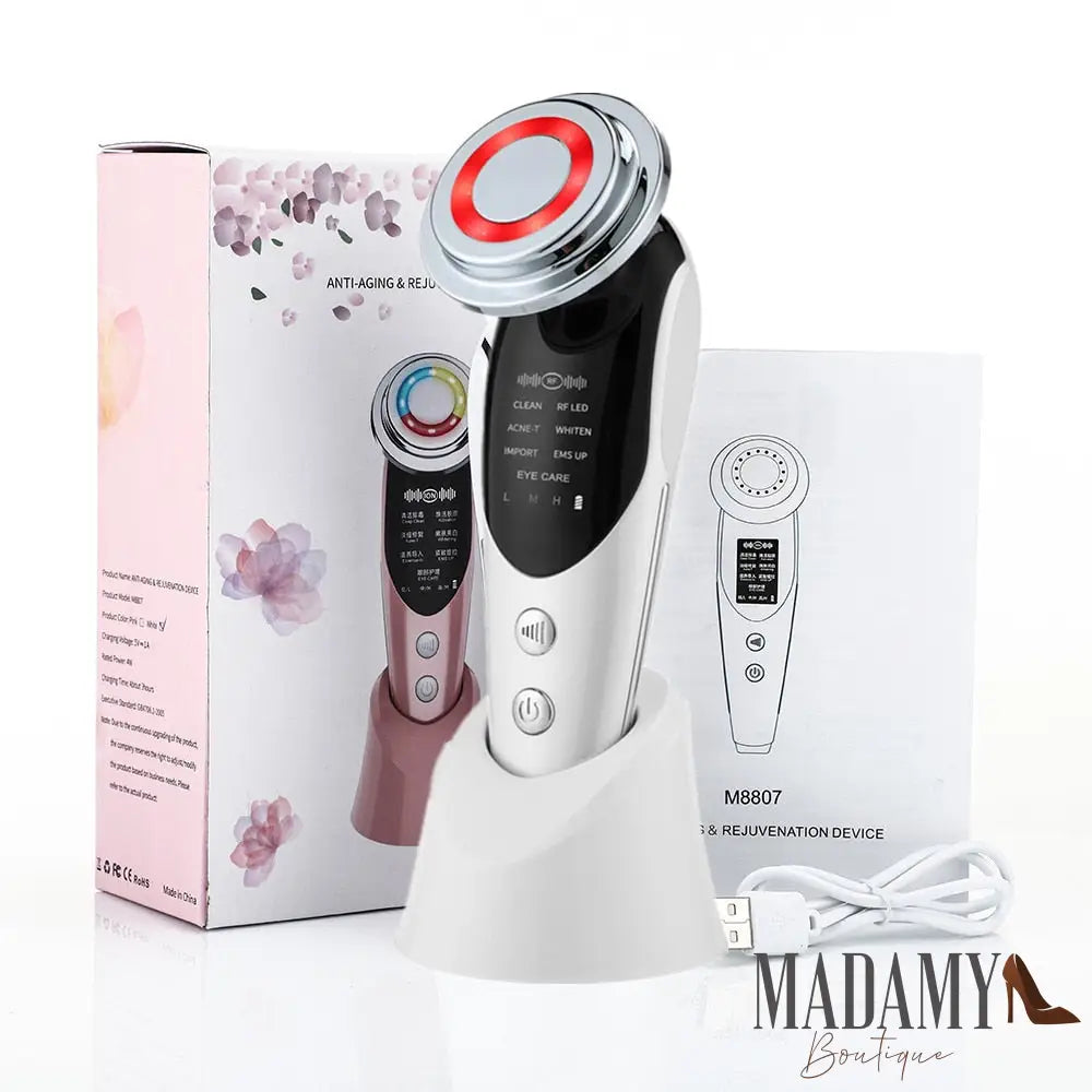 Massageador De Lifting Facial 7 Em 1 Branco