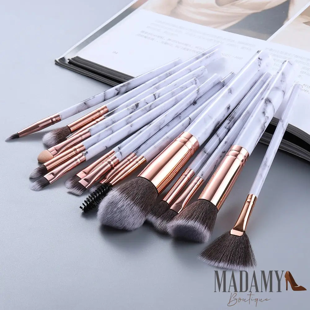 Pinceis De Maquiagem Profissional 15Pcs Branco