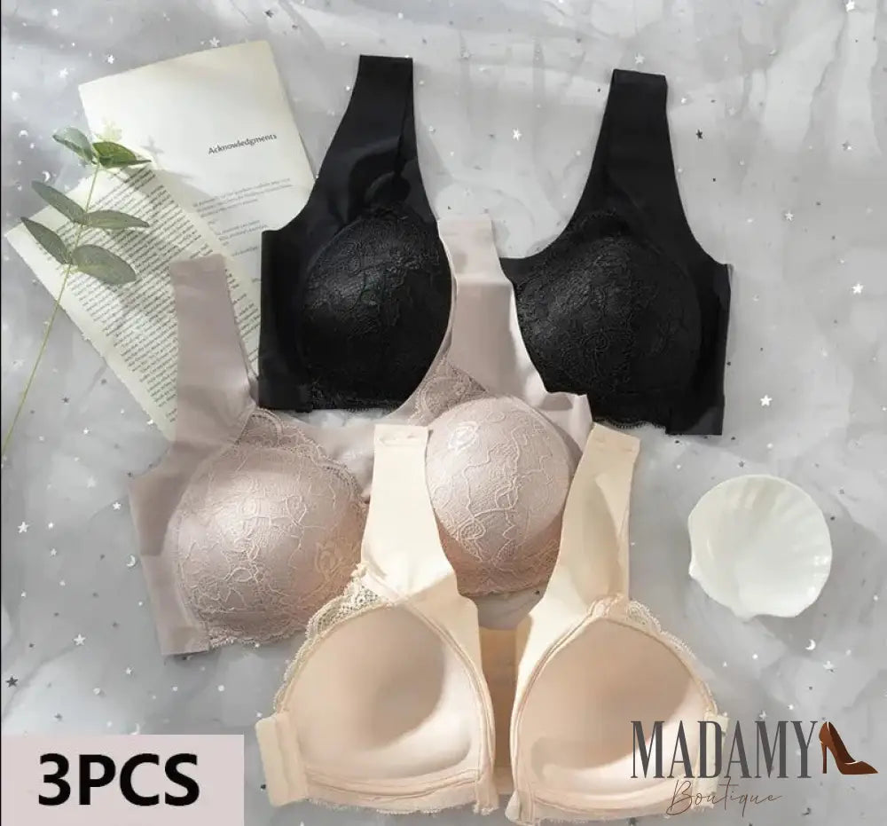 Promoção 3 Peças - Sutiã Madamy Lace Up