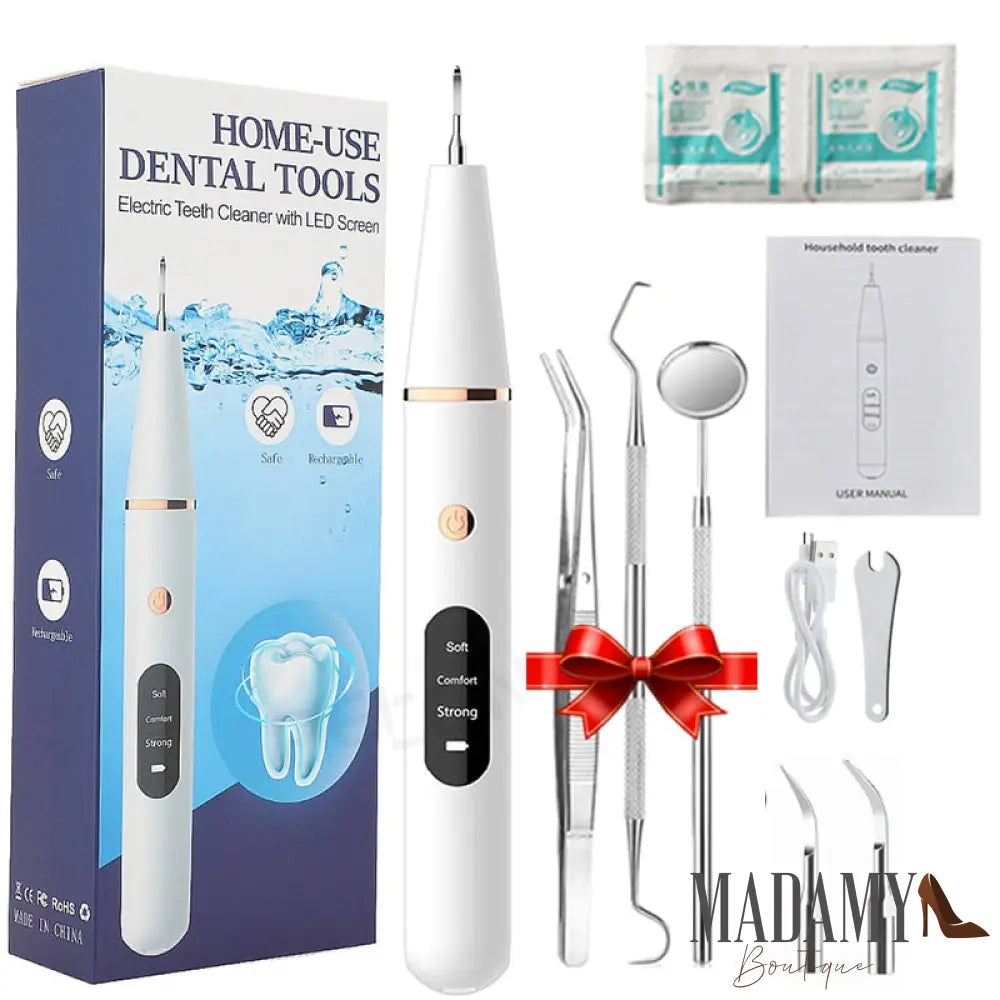 Removedor De Tártaro Ultrassônico Branco + Acessórios