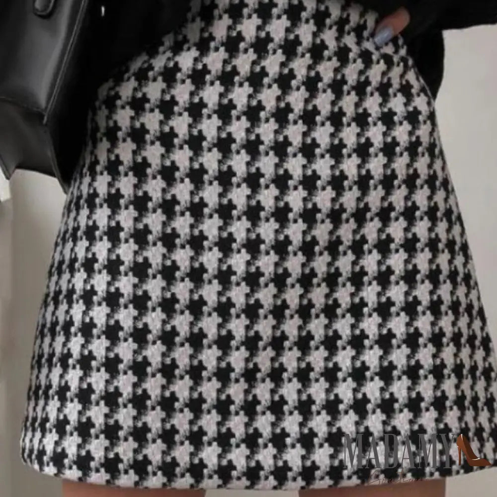 Saia Black And White Preto/Branco / P