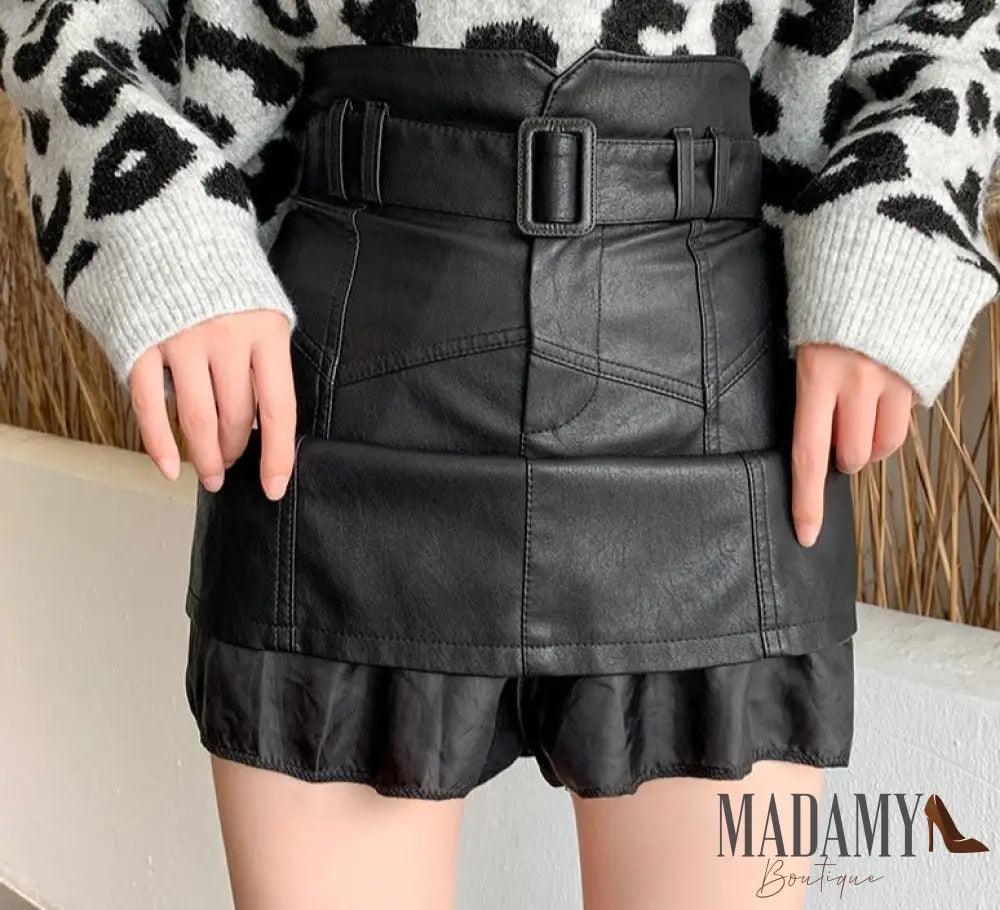 Saia De Couro Madamy Classic
