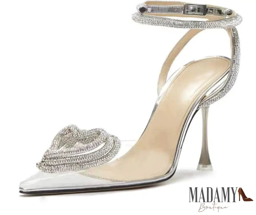 Scarpin Madamy Heart Prata / 32 Sapato
