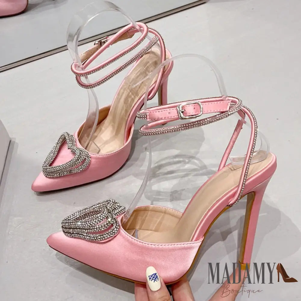 Scarpin Madamy Heart Rosa / 32 Sapato
