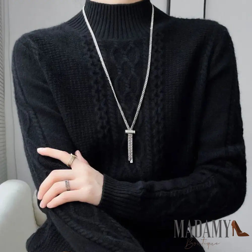 Suéter Madamy De Cashmere Preto / Pp