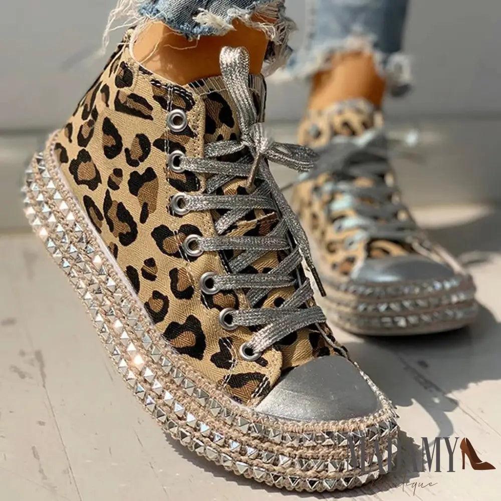 Tênis Madamy Leopard Cano Médio / 33 Tenis